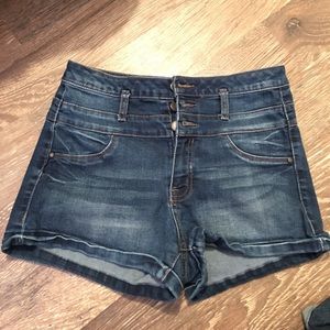 High waisted Jean shorts